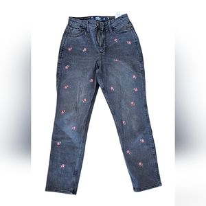 Hollister 0R Rose Embroidered Jeans